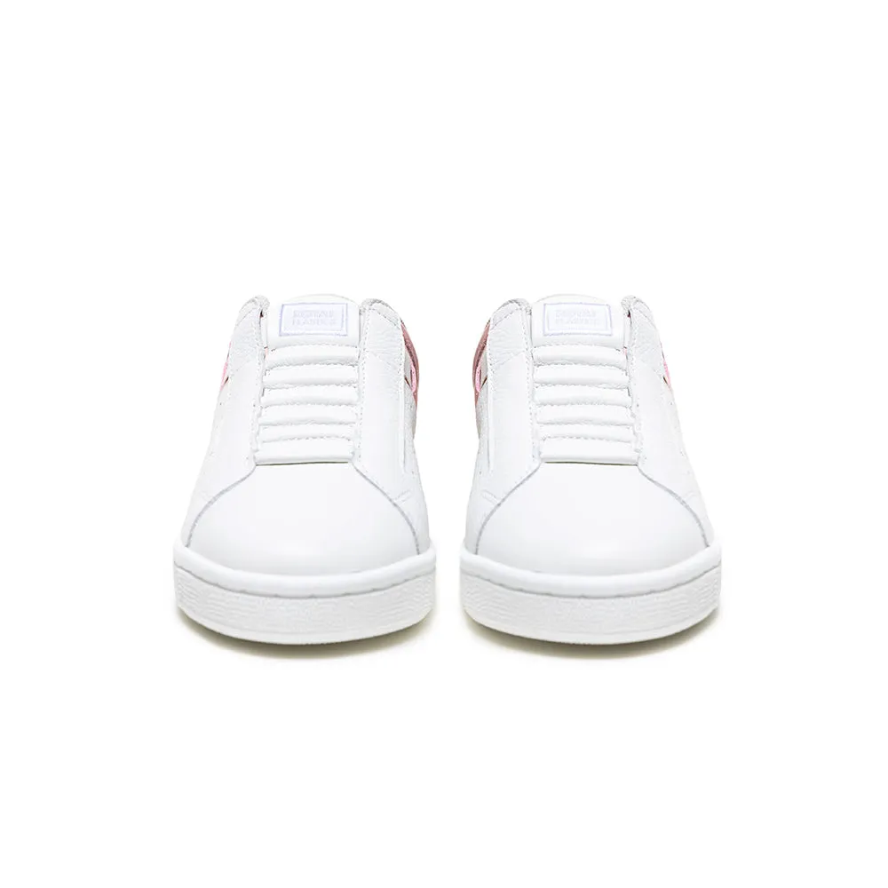 Women's Icon OG White Pink Logo Leather Sneakers 91943-011