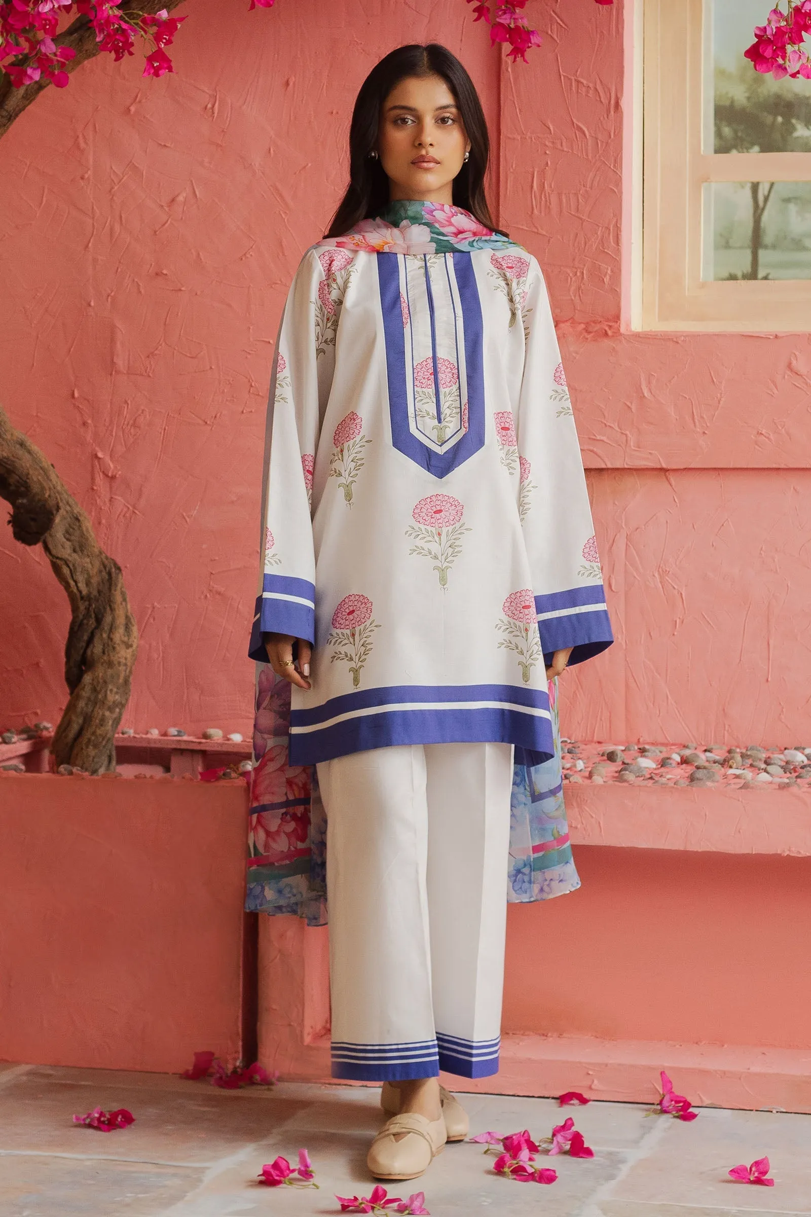 Zara Shahjahan Coco Prints Vol-II – MELON BLUSH-D5